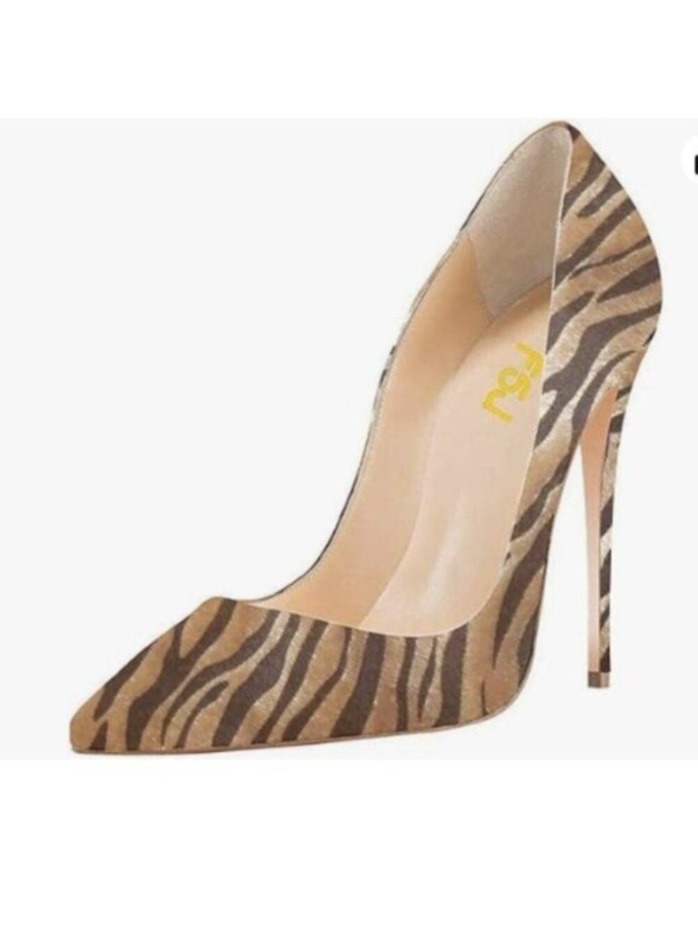FSJ Women Sexy Leopard Printed Dress Shoes Pointy Toe High Heels Stilettos Lines